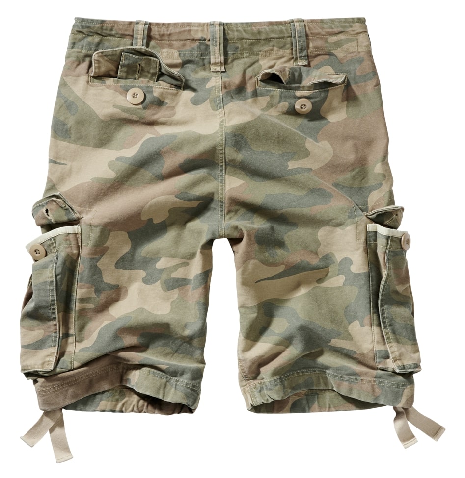 Brandit Military Combat Shorts Woodland Camo Adaptor Clothing